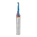 Amana Tool 51411-K Spektra Coated SC Spiral 'O' Single Flute, Plastic Cutting 1/8 D x 1/2 CH x 1/4 SHK x 2 Inch Long Up-Cut CNC Router Bit with Mirror Finish