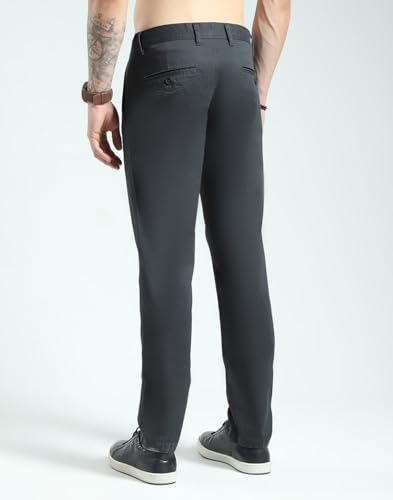 Image of Monte Carlo Men's Regular Fit Trouser Pants | Solid Pattern Casual Trousers | Button Closure | Stylish & Comfortable Formal Trouser for Men's