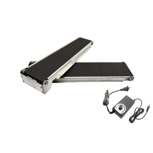 Kurflo ミニコンベア 自販機 ステンレスコンベヤ 電動 PVCダイヤ柄ベルト 安定運転 無段階調速 ベルトコンベア 自動コンベアベルト 耐荷重5kg 85*460mm