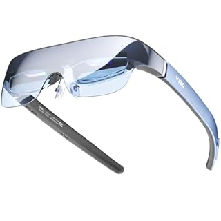 TOZO VIZO V1 Occhiali AR 118" Ultra-Luminosi – Regolazione Nitidezza, Suono Stereo, Modalità 2D/3D, Video HD 1080P, Compatibili iPhone 17,16,15/Android/PS5 e Più per un'Esperienza Immersiva