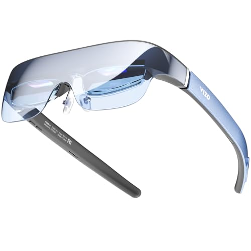 TOZO VIZO V1 Lunettes AR Connectées 118″ Écran Virtuel Géant pour Cinéma, Travail et Jeux, Ultra-Lumineux avec Réglage de la Netteté, Full HD 1080p,...