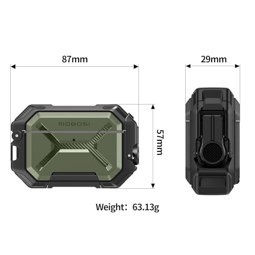 Image of MOBOSI for AirPods Pro 3 Case [IP68 Waterproof Case for iPods Pro 3&Compatible with MagSafe] Military Grade Protective Earpods Pro3 Cover with Secure Lock, Keychain & Phone Stand (2025),Green