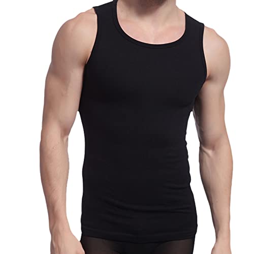 Camisas de compresión moldeadoras sin mangas con soporte abdominal para silueta masculina