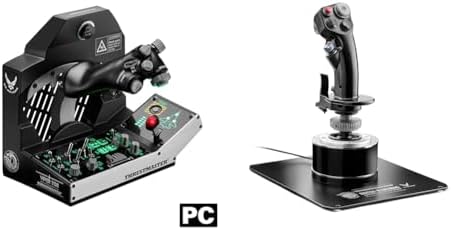 THRUSTMASTER Viper TQS Mission Pack: Metal Throttle Quadrant System & HOTAS Warthog Flight Stick for Flight Simulation, Official Replica of the U.S