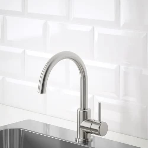 Grifo mezclador GLYPEN efecto acero inoxidable