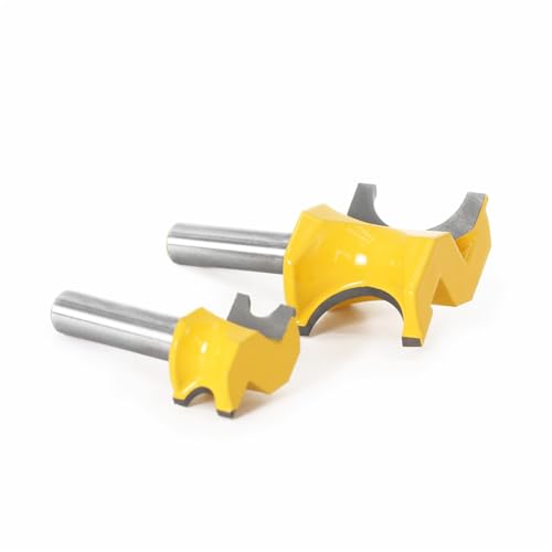 �g���}�[ �r�b�g 1Pc Bullnose Router Bit Set C3 Carbide Tipped 8mm" Shank Woodworking Cutter(8X6.35)