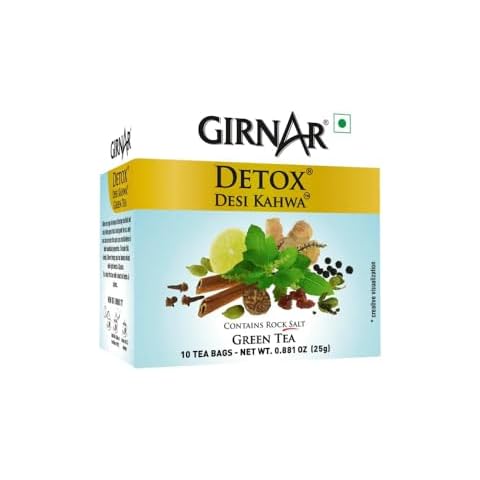 Girnar Detox Green Tea - Desi Kahwa (36 Tea Bags) Cover