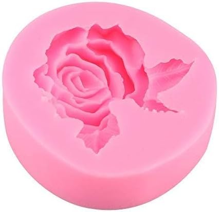 Molde de silicona con forma rosa para decoración de pasteles miniatura 6