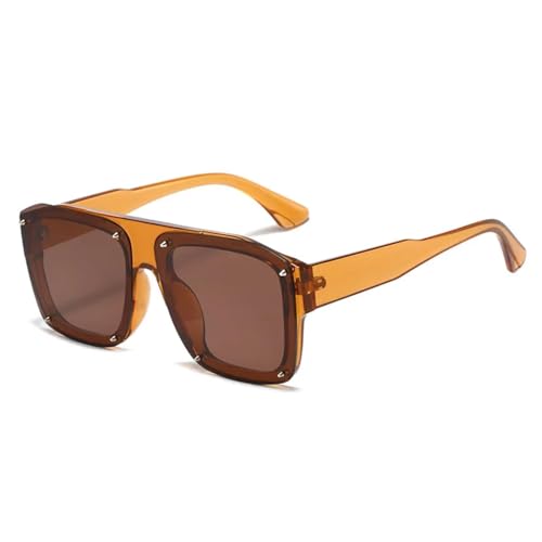 Lunettes de soleil punk surdimensionnées marron pour un festival d'été branché