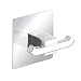 Produktbild WENKO Turbo-Loc® Edelstahl Wandhaken Duo Quadro - Befestigen ohne bohren, Edelstahl rostfrei, 6.5 x 6.5 x 3.5 cm, Chrom