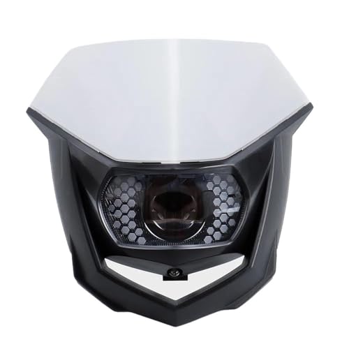 �w�b�h���C�g�A�Z���u�� ���j�o�[�T�� LED �w�b�h���C�g �ɓK������ WR WR450F WR426F WR400F WR250F WR125R WR125X WR200 WR250 �_�[�g�o�C�N�I�t���[�h���g�N���X(Mask White)