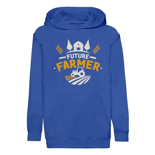 Sweat à capuche enfant futur fermier en coton premium pour petit agriculteur