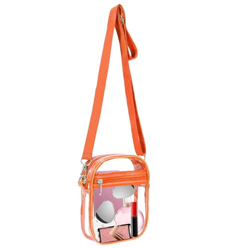 Image of Clear Bag Stadium Approved, Clear Crossbody Purse Bag with Front Pocket for Concerts Sports Events Festivals