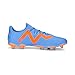 PUMA Mens Future Play Firm, Artificial Ground Soccer Cleats, Blue Glimmer-PUMA Mens White-Ultra Orange, 12.5