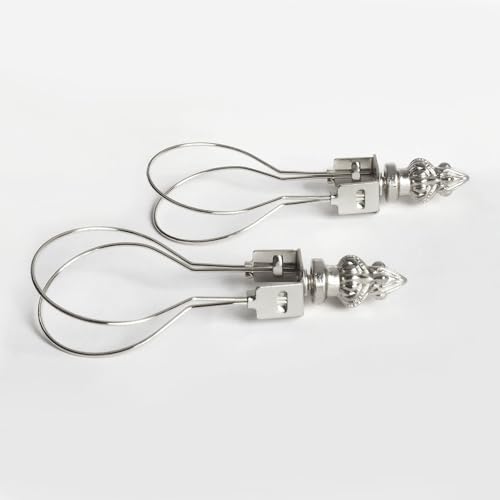 Image of GY & CK Lampshade Clip Adapter Light Bulb Clip Adapter Includes Decoration Finial, Spring Clip for Light Bulbs (Nickel)