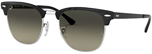 Ray-Ban RB3716 Sunglasses Bundle: RB 3716 900471 Black On Silver and Universal Anti-slip Silicone Leash