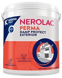 Nerolac Perma Damp Protect Exterior 1L FOR EXTERIOR WALL DAMPNESS NO CRACKS IN WALL,NO WATER LEAKING INSIDE With cooling effect