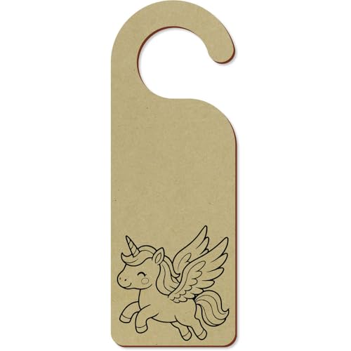 Image of Azeeda 'Winged Unicorn' Door Hanger Sign (DH00050546)