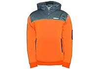 Caterpillar Mens Classic Hoodie, Hi Vis Orange/Dark Shadow, X-Large US