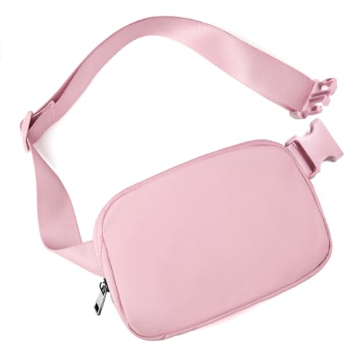 Belt Bag for Women Fanny Pack Crossbody Bags for Women Fashion Waist Packs with Adjustable Strap Gifts for Teen Girls Women Men (Pink)