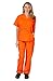 M&M SCRUBS Women Scrub Set Medical Scrub Top and Pants XXXL Orange