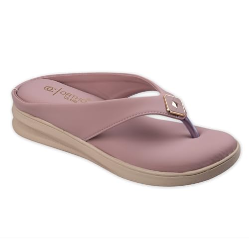 Image of ORTHO CLUB Women's Comfortable Wedge Sandals | Cushioned Sole, Slip-Resistant Design | Lightweight Women Sandal Footwear for Office & Casual Use | Sandal For Women