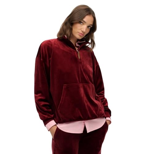 Superdry Country Club Velour Half Zip Sweatshirt XS