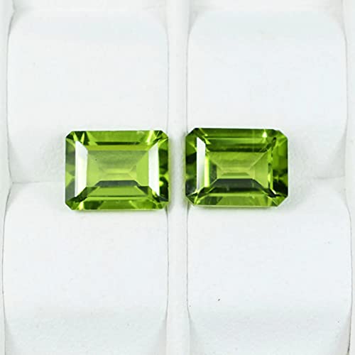 Péridot naturel octogone 10x8mm AAA pour création bijoux - 5