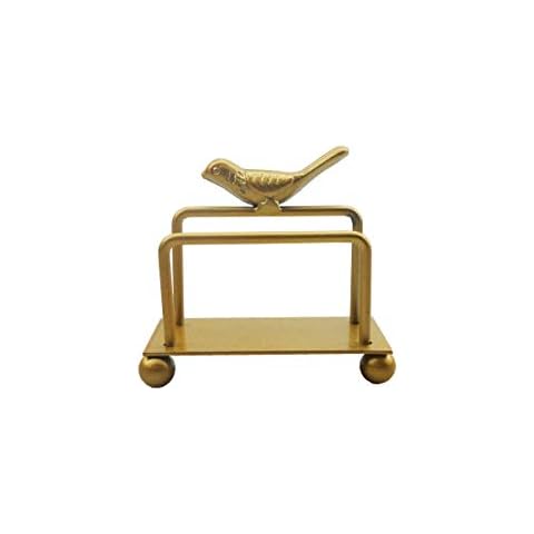 Enyuwlcm Metal Desktop Card Holder for Desk Decorative Business Card Display Stand for Countertop Bird Design Golden 1 Pack Cover