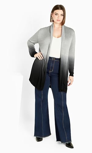 Image of Avenue Women's Plus Size Mina Dip Dye Cardigan