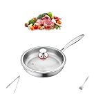 JORCEDI Titanio – Pure Titanium Non-Stick Pan, Coating-Free and Chemical-Free, 100% Pure Titanium Construction, Scratch-Resistant, Rapid Heat Conduction, Includes Lid, Suitable for All Hobs (30cm)