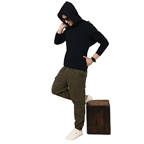 Image of Free Authority Men's Full Sleeve Solid Hooded Sweatshirt