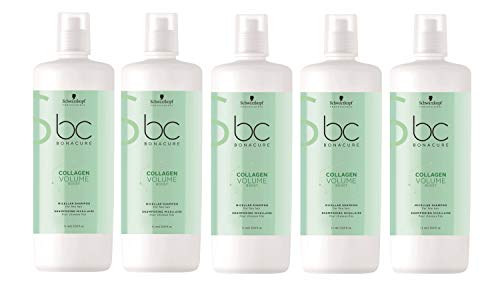 Preisvergleich Produktbild 5er Schwarzkopf Professional Bonacure Collagen Volume Shampoo 1000 ml