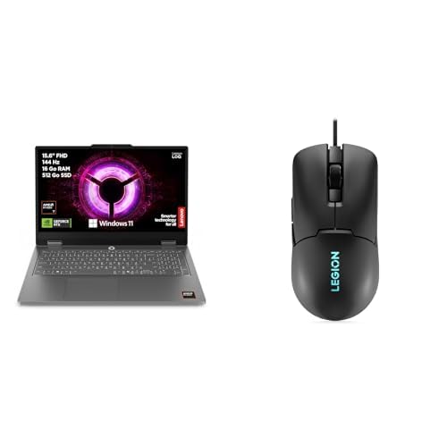 Lenovo LOQ Essential 15ARP11 - Ordinateur Portable Gaming 15.6'' FHD (AMD Ryzen 7 170, RAM 16Go, SSD 512Go, NVIDIA RTX 5050 8GB) Clavier rétroéclairé AZERTY Français - Gris Lunaire
