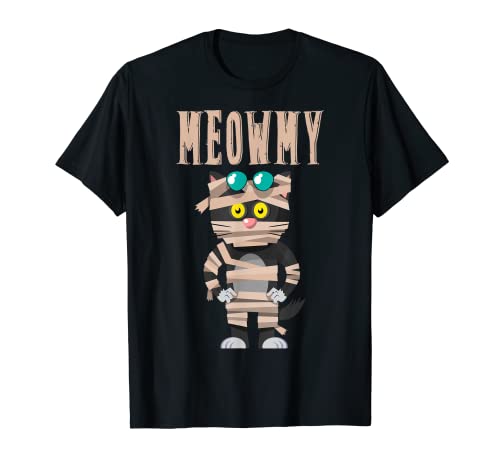 Cool Mummy Cat, Miaou, Funny Mummy Cat Halloween T-Shirt