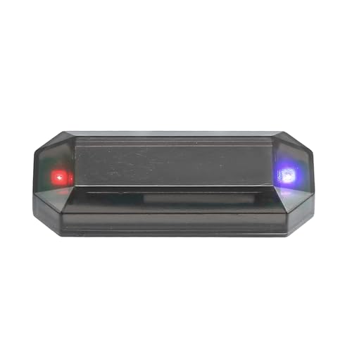 Image of X AUTOHAUX 2pcs 3.7V Power Solar Alarm Light Interior Simulated Dummy Waterproof LED Warning Light Car Security Anti Theft Device Red Blue