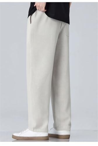 Men's Thin Ice Silk Casual Pants Loose Elastic Waist Summer Trousers Pants2