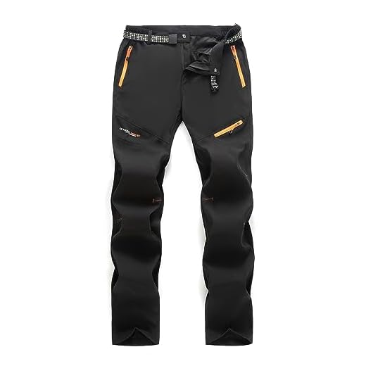 SUKUTU Pantalones de Trekking para Hombre Ligeros y Transpirables de Secado rápido para Exteriores