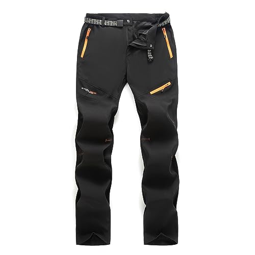 SUKUTU Pantalones de Trekking para Hombre Ligeros y Transpirables de Secado rápido para Exteriores
