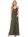HUSKARY Womens Summer Green Maxi Dresses Sleeveless Loose Casual Long Beach Boho Hawaiian Tropical Sundresses M