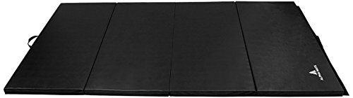 Alpha Mats Tri-Folding Gymnastics and Exercise Mat for Aerobics, Yoga, Martial Arts