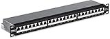 TRENDnet 24-Port Cat6A Shielded 1U Patch Panel, TC-P24C6AS, Black