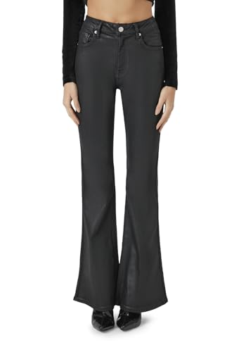 Forever 21 Women's Stone Wash Flare Jeans2