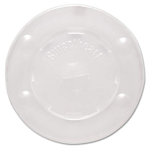 Straw-Slot Cold Cup Lids, For 10 oz Cups, Clear, 100/PK