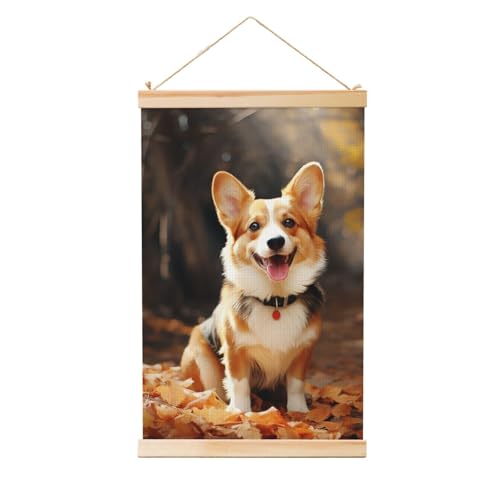 Impression sur toile corgi pour une touche amusante au salon