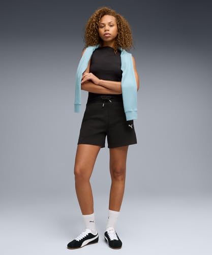 PUMA Short à Taille Haute 5" Class Femme XS, Black