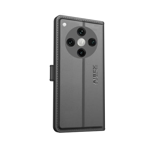 Image of AIBEX Compatible for Oppo Find X8 5G Flip Cover Leather Finish with Magnatic Closure | Inside TPU with Card Pockets | Wallet Stand | Complete Protection Flip Case -Black