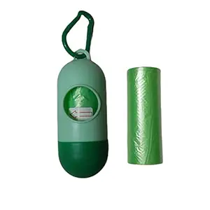 Amso diaper disposal bags travel (1 Capsule and 8 Multi Color Garbage Roll)