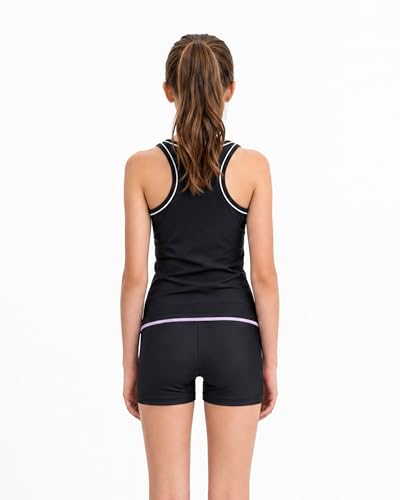 Image of Little Girls' Summer Swimwear Two Piece Boyshort Tankini Kids Swimsuit