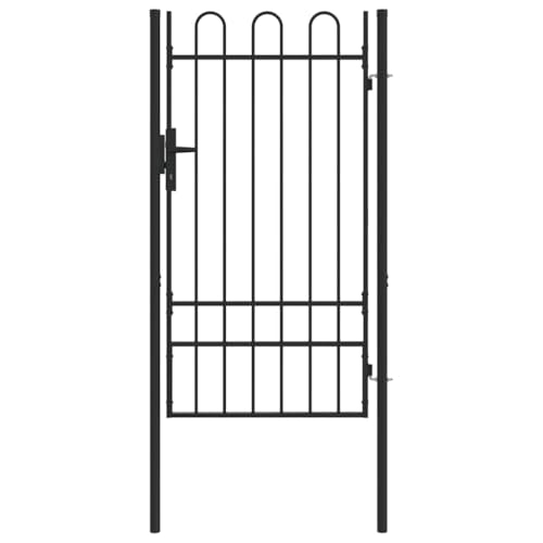 vidaXL Cancello per recinzione Grigio 100 x 175 cm